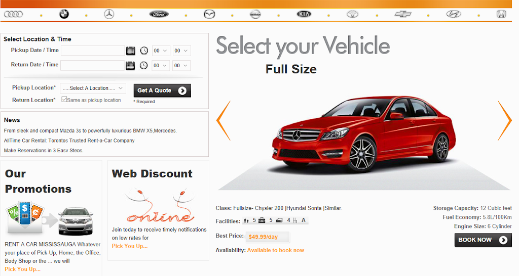AllTime Car Rental | 833 Westlock Rd #2, Mississauga, ON L5C 1K7, Canada | Phone: (905) 275-7274