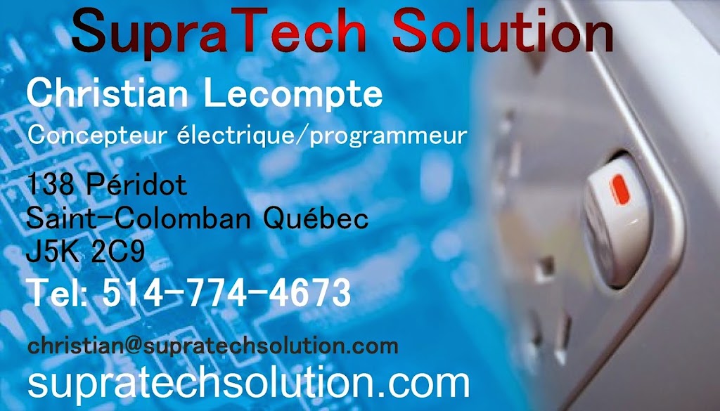 SupraTech solution | 138 Rue du Péridot, Saint-Colomban, QC J5K 2C9, Canada | Phone: (514) 774-4673