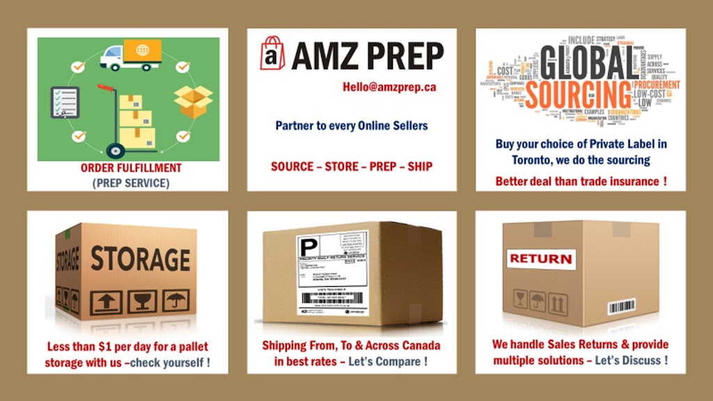 AMZ Prep Inc. (Order Fulfillment - Storage - Shipping) | 1200 Aimco Blvd Unit 6, Mississauga, ON L4W 1B2, Canada | Phone: (647) 806-3890