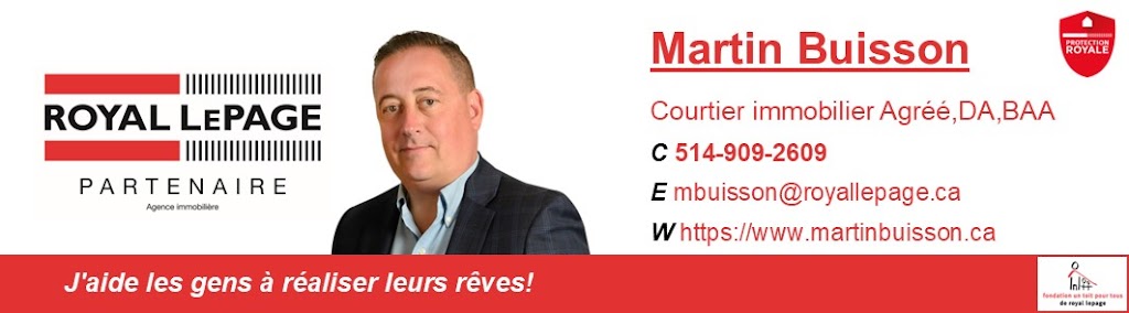 Équipe Martin Buisson et Mariya Tarasova royal lepage partenaire | 4878 Rue de Celles, Laval, QC H7T 2W7, Canada | Phone: (514) 909-2609