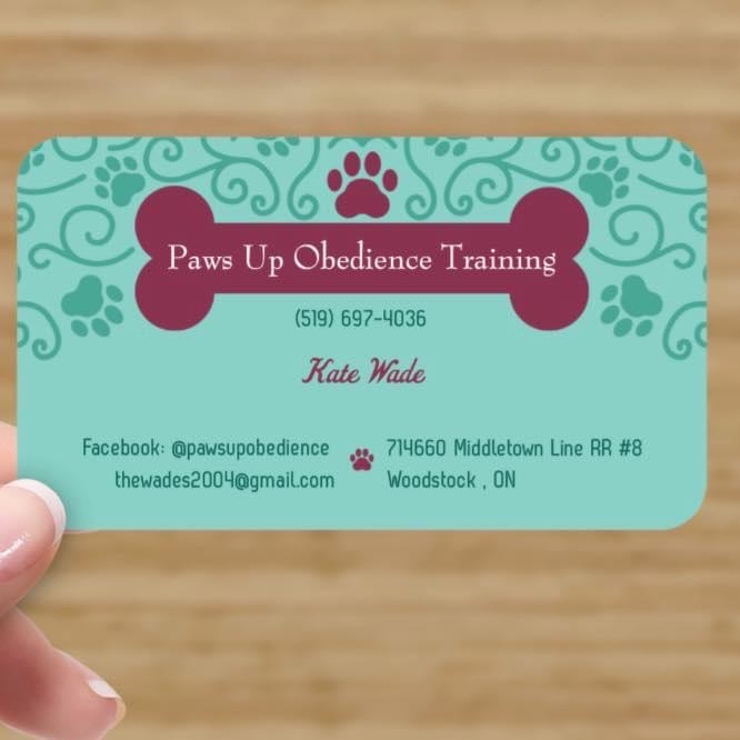 Paws Up Obedience Training | 714660 Middletown Line, Woodstock, ON N4S 7W3, Canada | Phone: (519) 697-4036