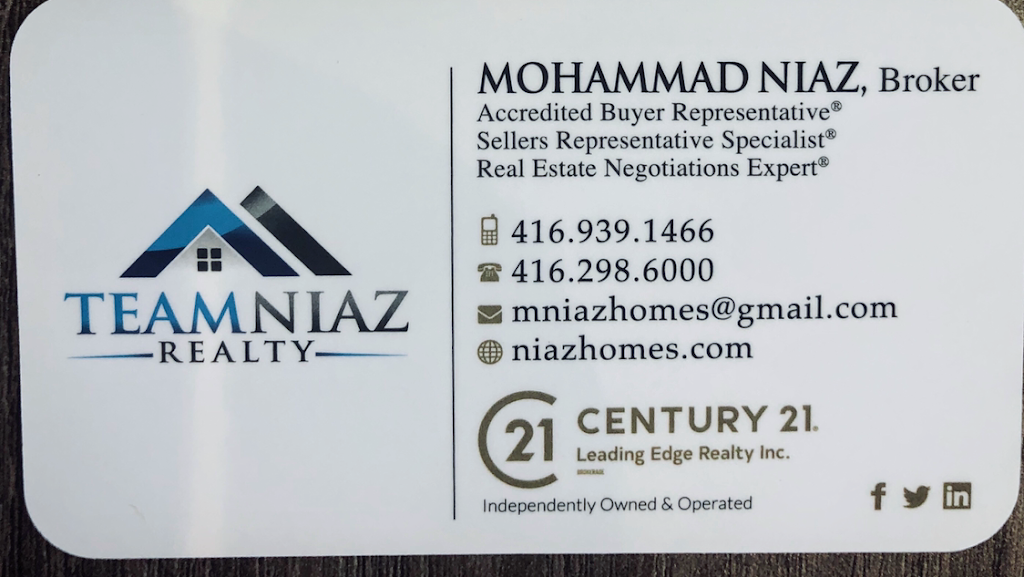 Team Niaz Realty, Century 21 Leading Edge Realty | 201-1825 Markham Rd, Scarborough, ON M1B 4Z9, Canada | Phone: (647) 226-1466