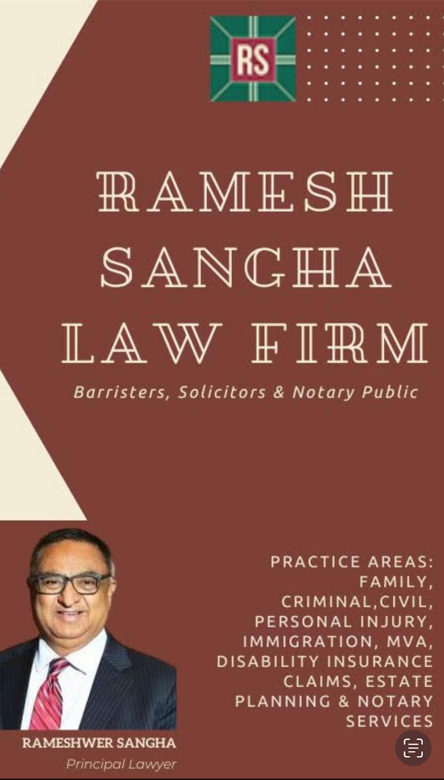 Ramesh Sangha Law Office | 9300 Goreway Dr #209, Brampton, ON L6P 4N1, Canada | Phone: (905) 456-9911