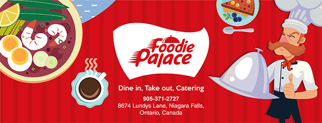 Foodie Palace | 8674 Lundys Ln, Niagara Falls, ON L2H 1H4, Canada | Phone: (905) 371-2727