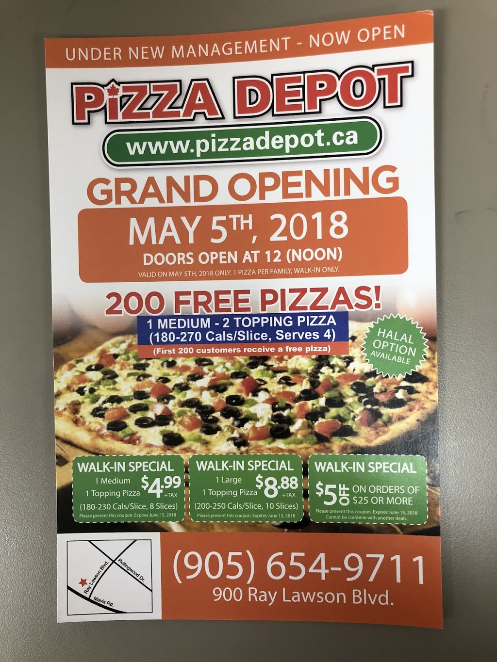 Raylawson pizza depot | 900 Ray Lawson Blvd, Brampton, ON L6Y 5J6, Canada | Phone: (905) 654-9711