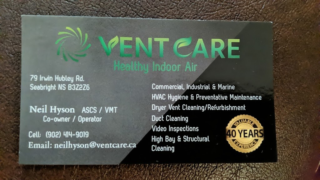 Vent Care | 79 Irwin Hubley Rd, Seabright, NS B3Z 2Z6, Canada | Phone: (902) 471-5509