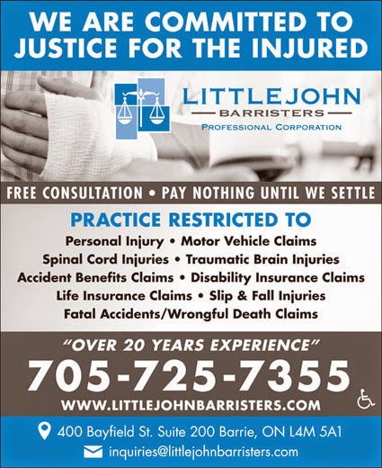 Littlejohn Barristers Professional Corporation | 126 Wellington St W Suite 301, Barrie, ON L4N 1K9, Canada | Phone: (705) 725-7355