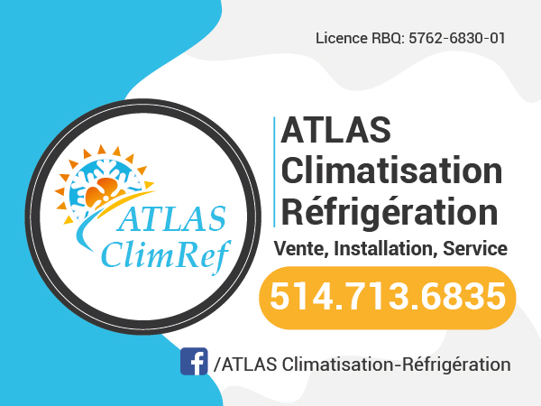 Atlas Climatisation et réfrigération | 991 Av. Desnoyers, Laval, QC H7C 1X4, Canada | Phone: (514) 713-6835