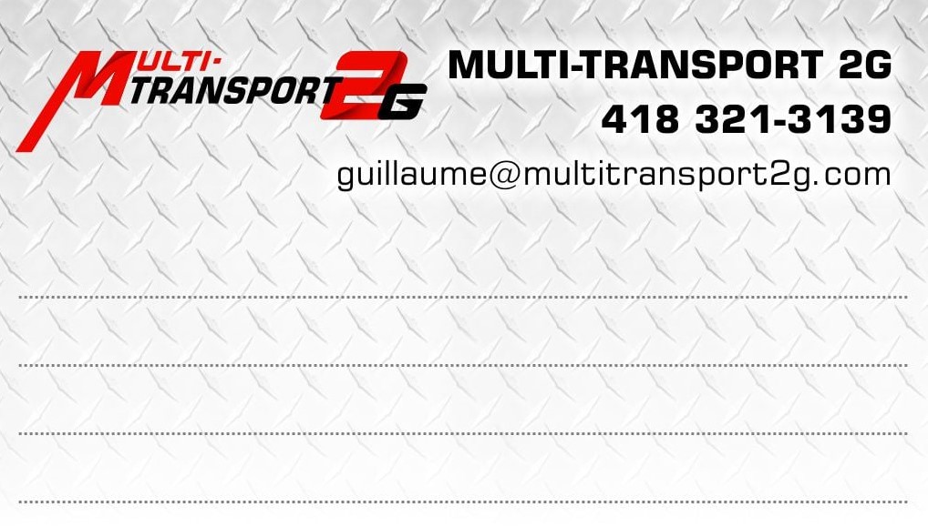 Multi-Transport2G | 1620 Av. de la Technologie, Alma, QC G8C 0E1, Canada | Phone: (418) 321-3139