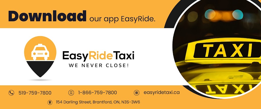 EasyRide Taxi | 153 Darling St, Brantford, ON N3S 3W6, Canada | Phone: (519) 759-7800