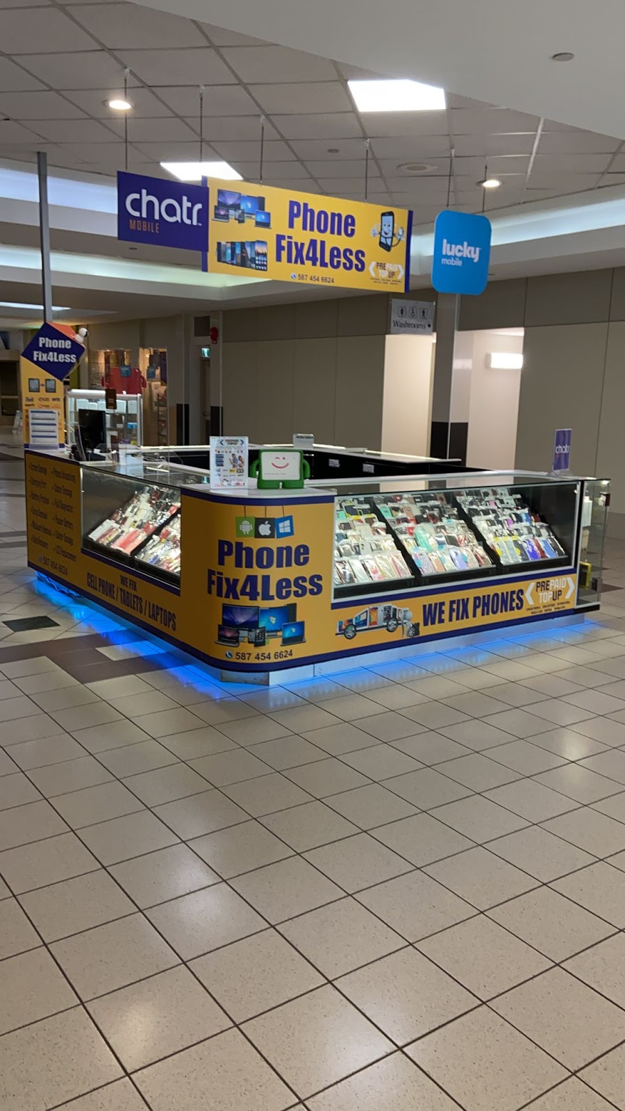 Phone Fix-4-Less | River View Crossing Mall Adj to food court, 3210 118 Ave NW Unit 124, Edmonton, AB T5W 4W1, Canada | Phone: (587) 532-9498