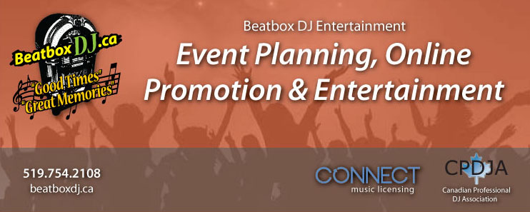 Beatbox DJ Entertainment and Event Planning | 145 Balmoral Dr, Brantford, ON N3R 6R6, Canada | Phone: (519) 754-2108