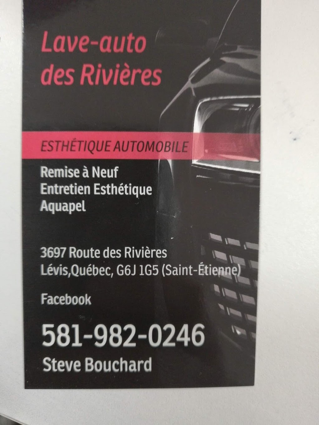 Lave-Auto des rivières | 3697 Route des Rivières, Saint-Étienne-de-Lauzon, QC G6J 1G5, Canada | Phone: (581) 982-0246