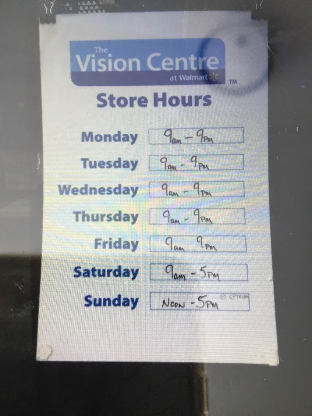 Vision Centre At Walmart | Talbot St, St Thomas, ON N5P 3M7, Canada | Phone: (519) 637-7100