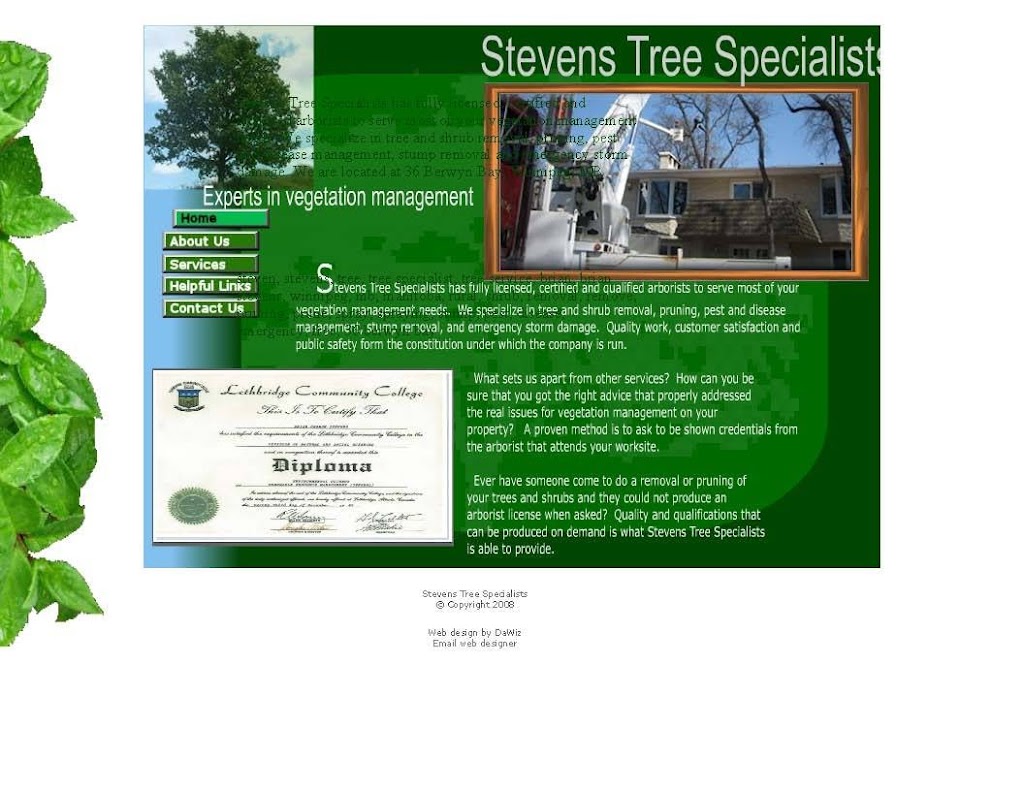 Stevens Tree Specialists | 36 Berwyn Bay, Winnipeg, MB R2C 2W2, Canada | Phone: (204) 955-3227