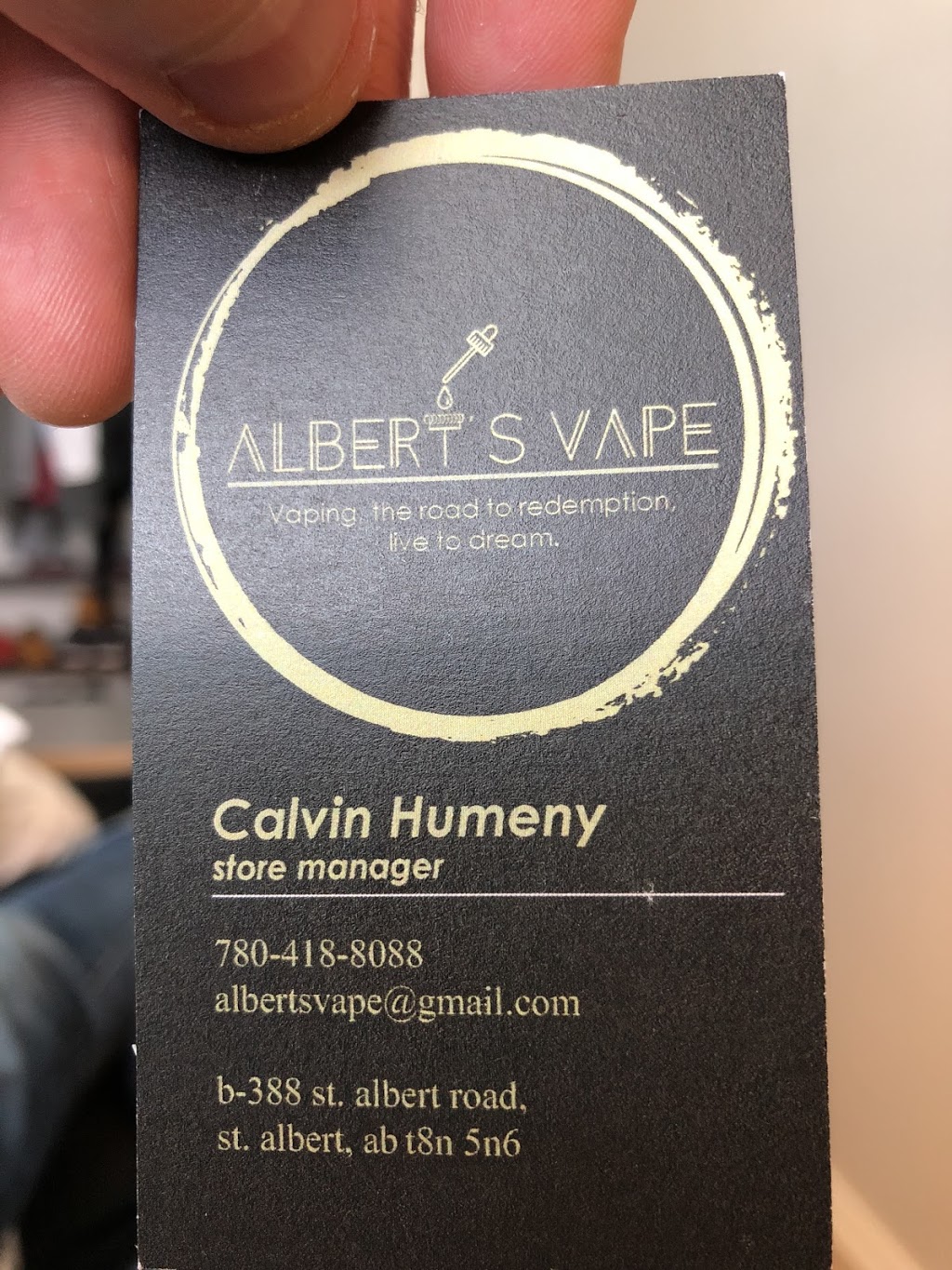 Alberts Vape | 388 St Albert Trail unit b, St. Albert, AB T8N 5N6, Canada | Phone: (780) 418-8088