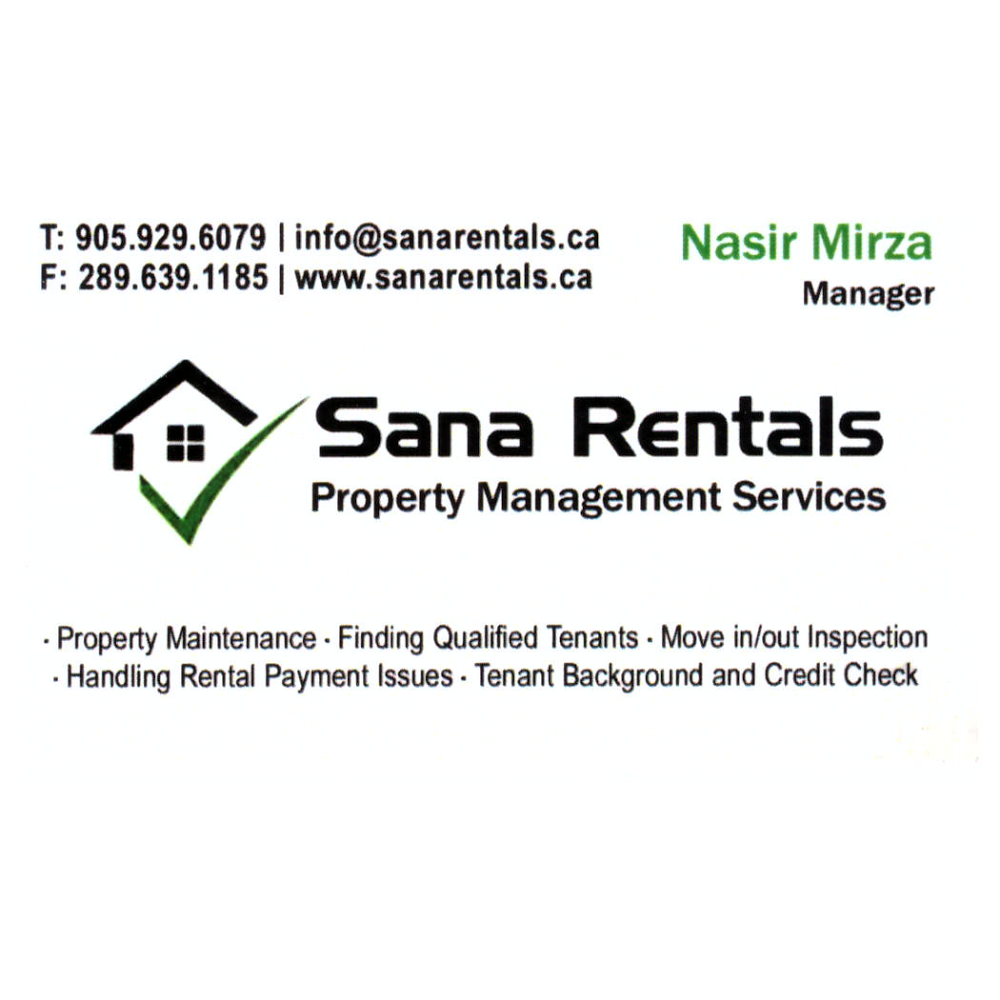 Sana Rentals Inc | 41 Cta. Heights, Hamilton, ON L8J 0M3, Canada | Phone: (289) 639-9595