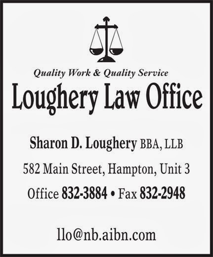 Loughery Law Office | 582 Main St #3, Hampton, NB E5N 6C4, Canada | Phone: (506) 832-3884