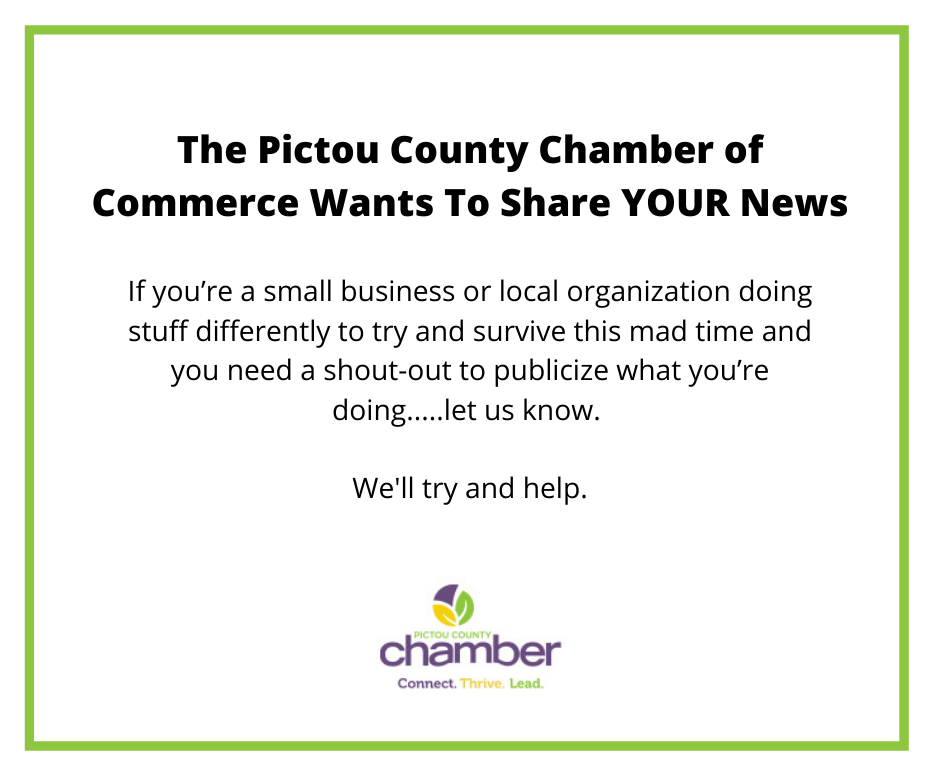 Pictou County Chamber of Commerce | 352 E River Rd, New Glasgow, NS B2H 3P7, Canada | Phone: (902) 755-3463