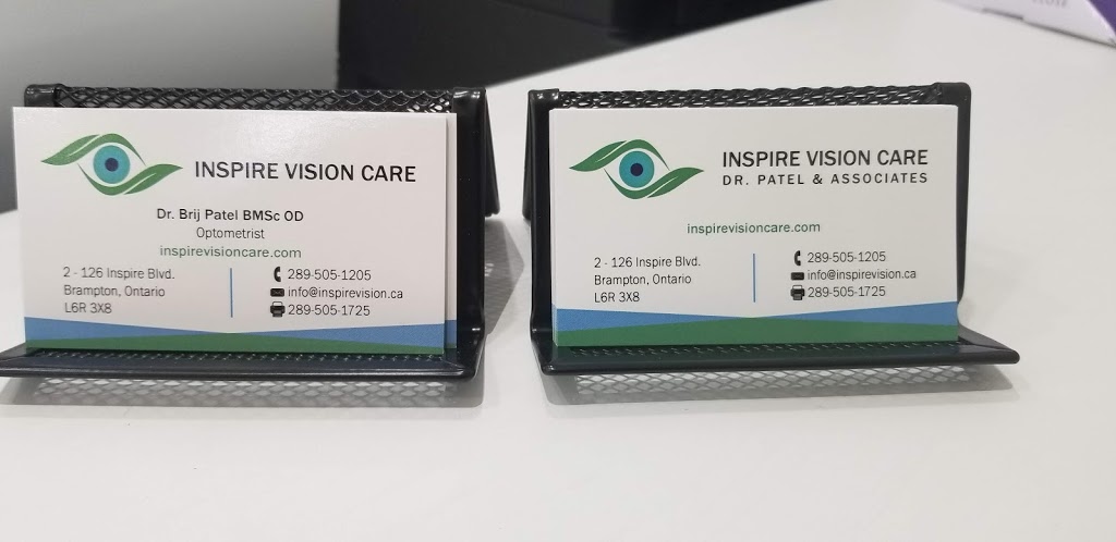 Inspire Vision Care | 126 Inspire Blvd unit 2, Brampton, ON L6R 3X8, Canada | Phone: (289) 505-1205