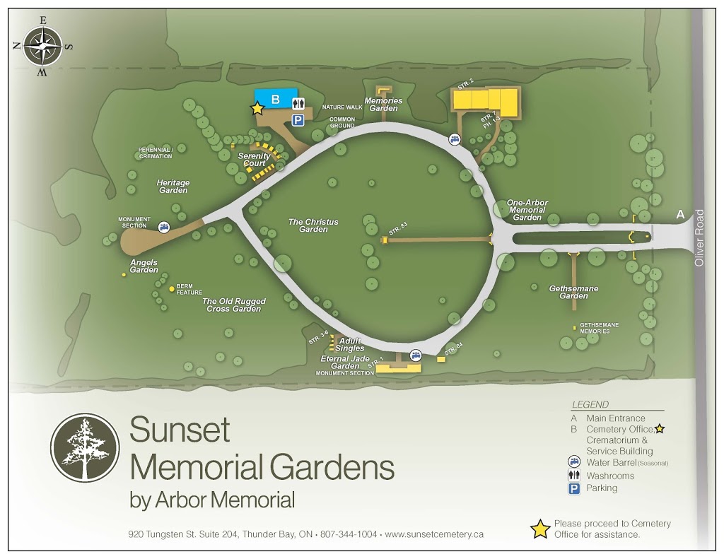 Sunset Memorial Gardens | 499 Cumberland St N, Thunder Bay, ON P7A 4R9, Canada | Phone: (807) 344-1004