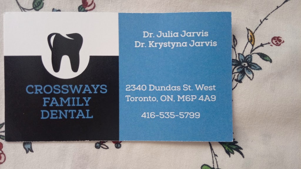 Crossways Family Dental | 2340 Dundas St W, Toronto, ON M6P 4A9, Canada | Phone: (416) 535-5799