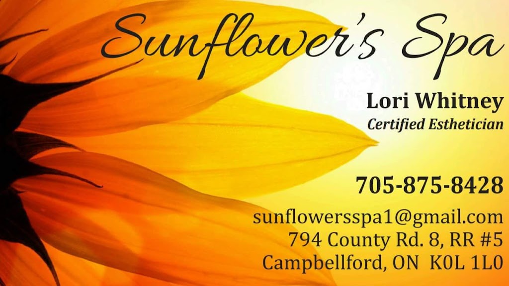 Sunflowers Spa | 794 County Rd 8, Campbellford, ON K0L 1L0, Canada | Phone: (705) 875-8428