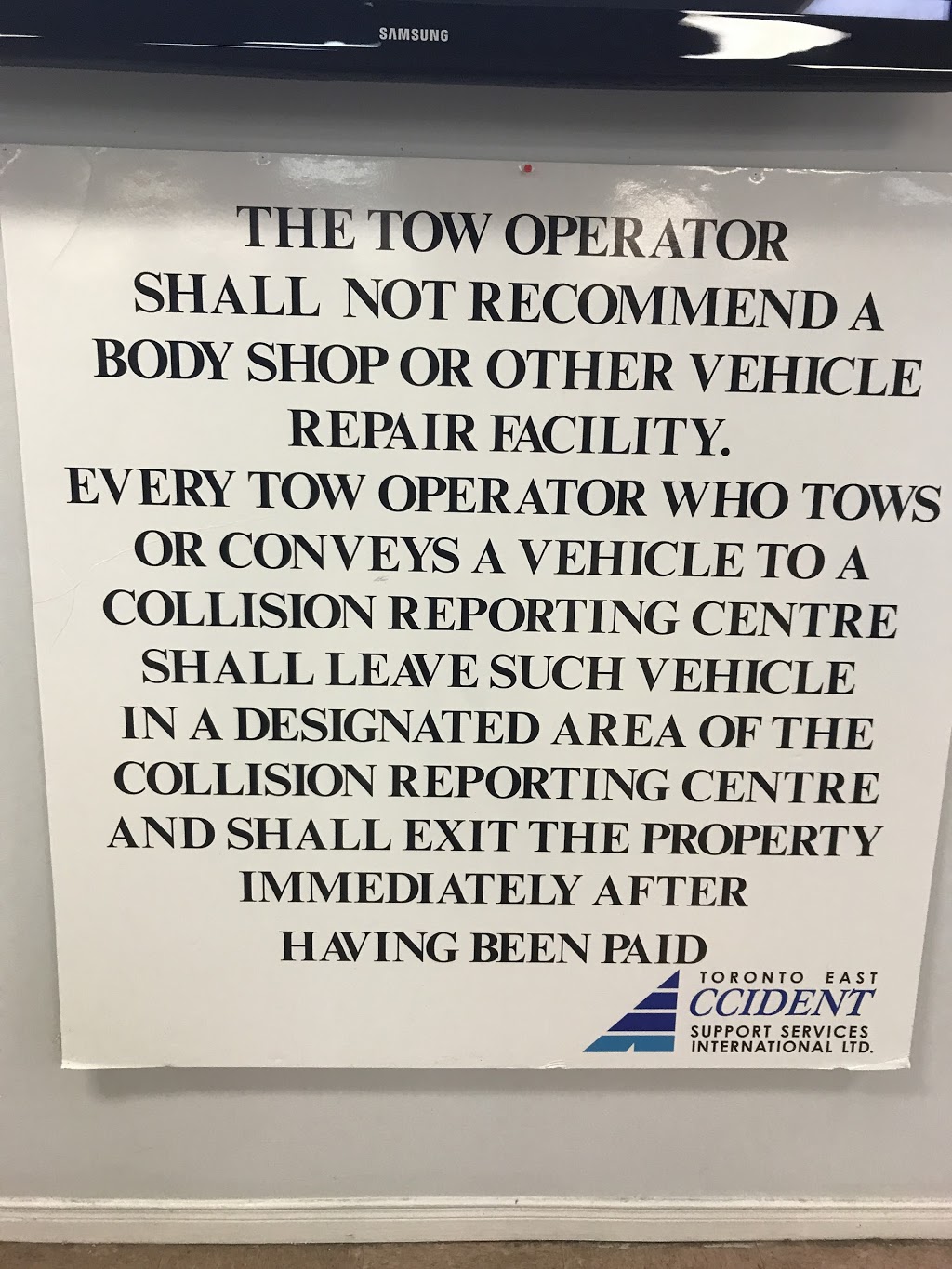 Collision Reporting Centre | 39 Howden Rd, Scarborough, ON M1R 3C7, Canada | Phone: (416) 701-1600