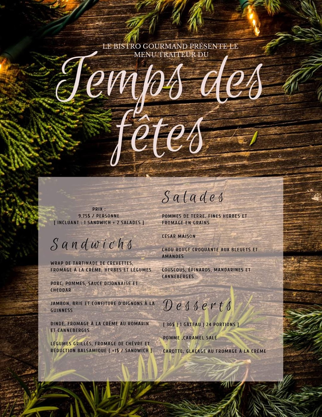 Bistro gourmand du Relais Mieux-Être | 3255A 4e Av, Rawdon, QC J0K 1S0, Canada | Phone: (450) 499-1888 ext. 2