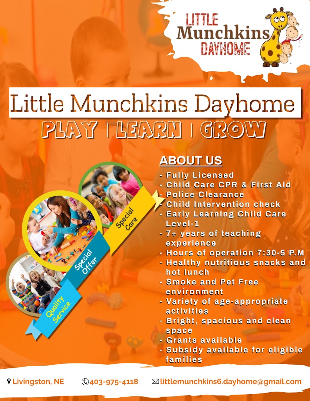 Little Munchkins Dayhome | 239 Howse Dr NE, Calgary, AB T3P 1K4, Canada | Phone: (403) 975-4118