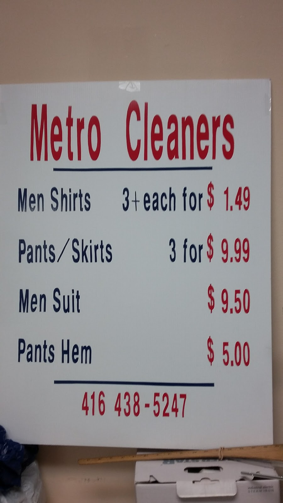 Metro Cleaners | 3254 Lawrence Ave E, Scarborough, ON M1H 1A4, Canada | Phone: (416) 438-5247