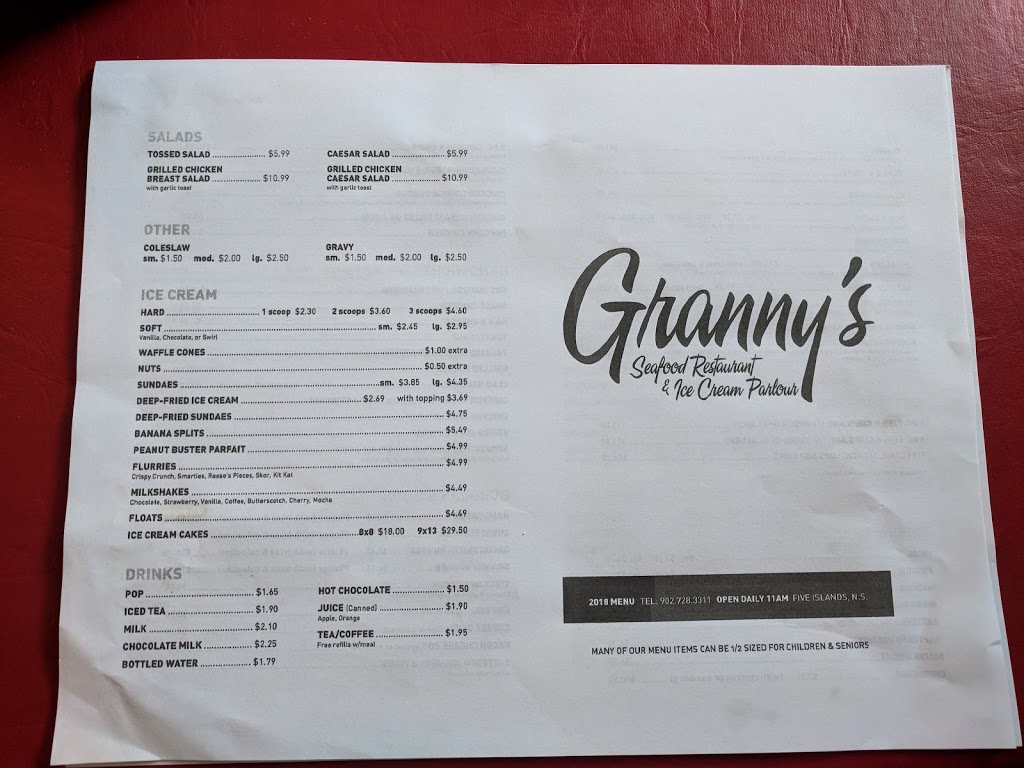 Grannys | Five Islands, NS B0M 1K0, Canada | Phone: (902) 728-3311