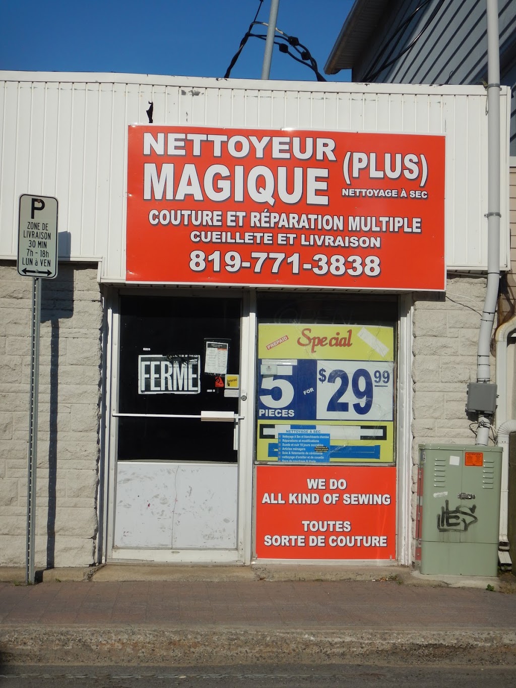 Nettoyeur Magique(Plus) Couture Et Réparation Multiple | 198 Rue Eddy, Gatineau, QC J8X 2X3, Canada | Phone: (819) 771-3838