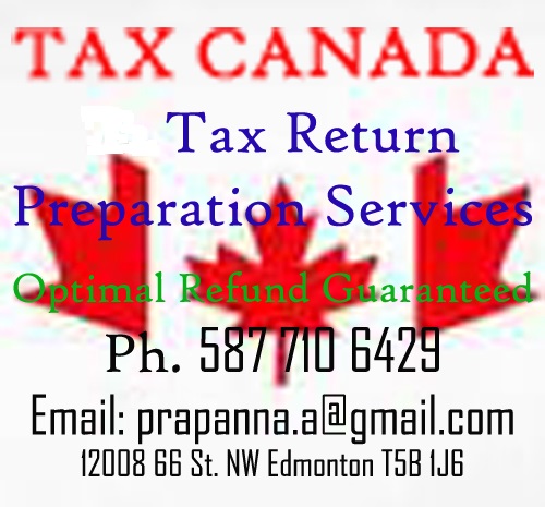 TAX RETURN & ACCOUNTING SERVICES | 12008 66 St NW, Edmonton, AB T5B 1J6, Canada | Phone: (587) 710-6429