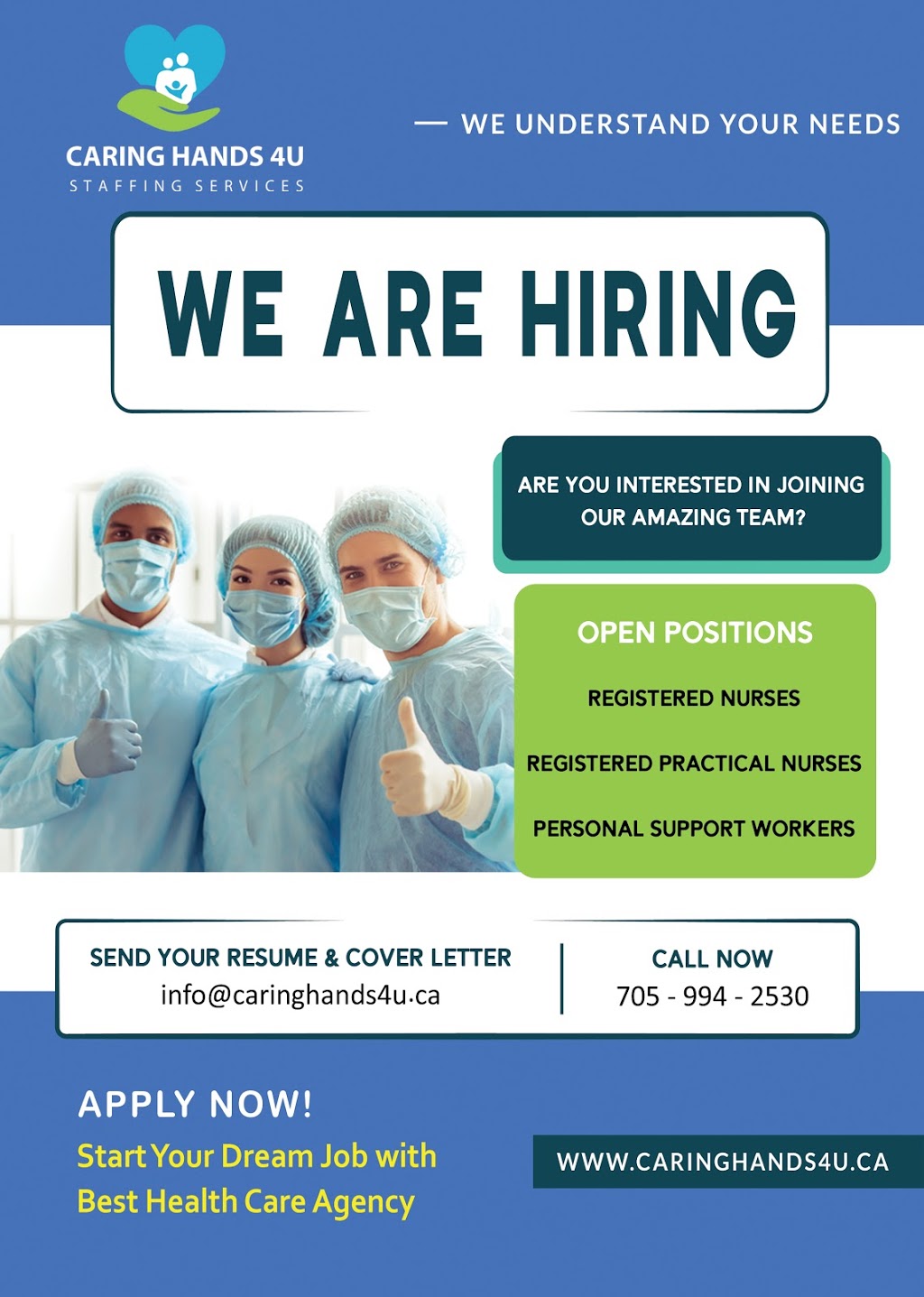 Caring Hands 4U Staffing Services Inc. | 778 William St #58, Midland, ON L4R 4R8, Canada | Phone: (705) 994-2530