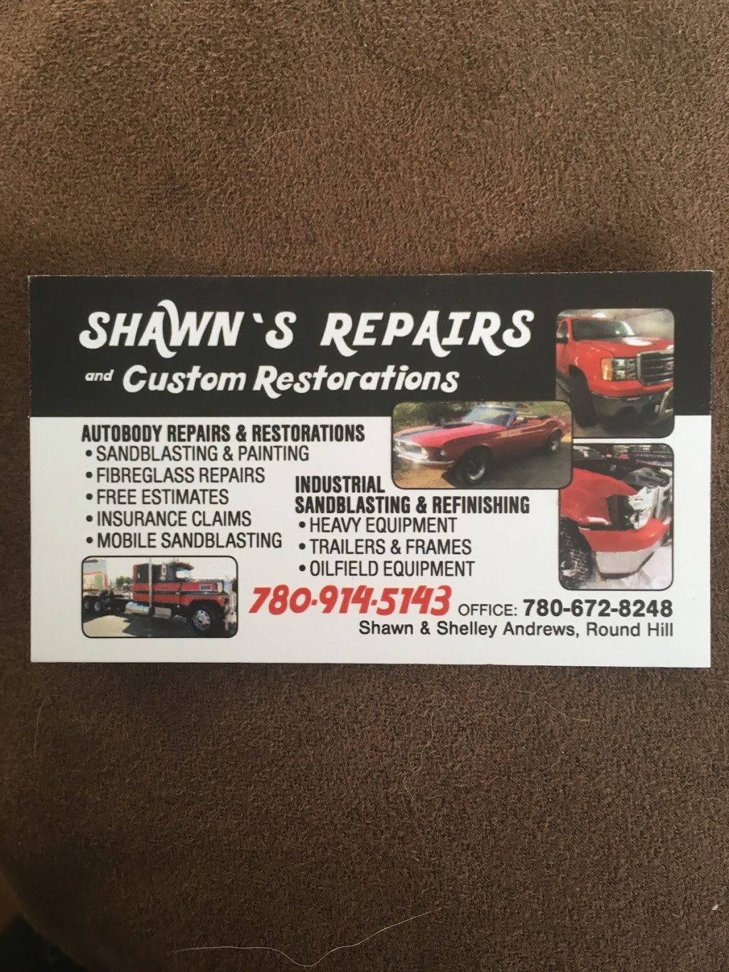 Shawn’s Repairs and Custom Restorations | 48266, Range Rd 184, Camrose County, AB T0B 2M2, Canada | Phone: (780) 914-5143