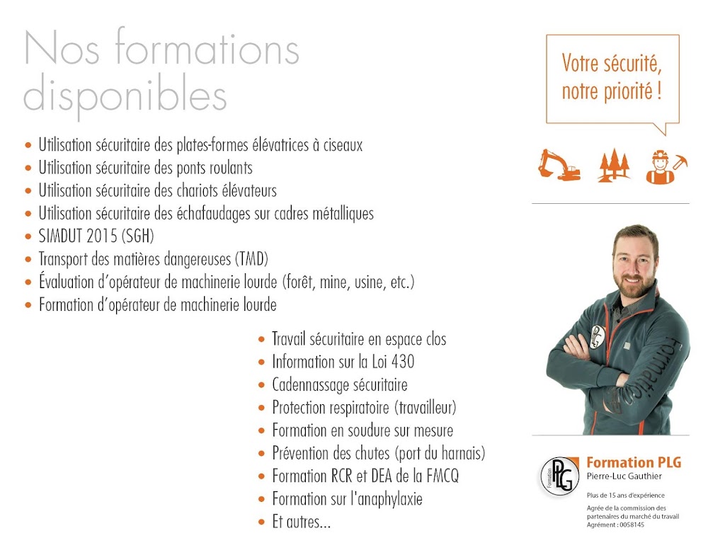 FORMATION PLG | 200 Bd Wallberg, Dolbeau-Mistassini, QC G8L 6A5, Canada | Phone: (418) 637-6259