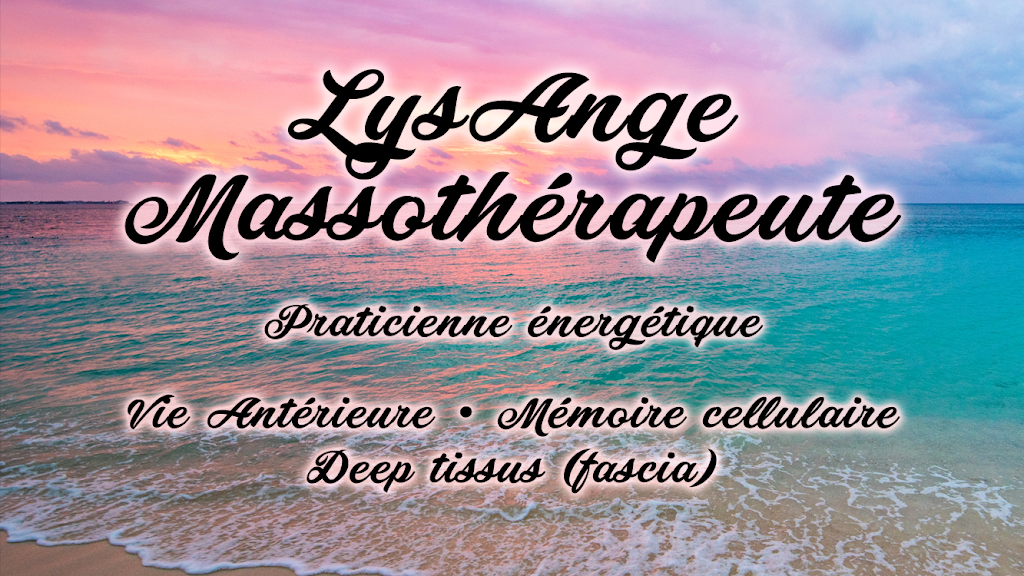 LysAnge Massothérapeute | 130 Rue Pouliot, Sorel-Tracy, QC J3P 6C6, Canada | Phone: (450) 846-2043