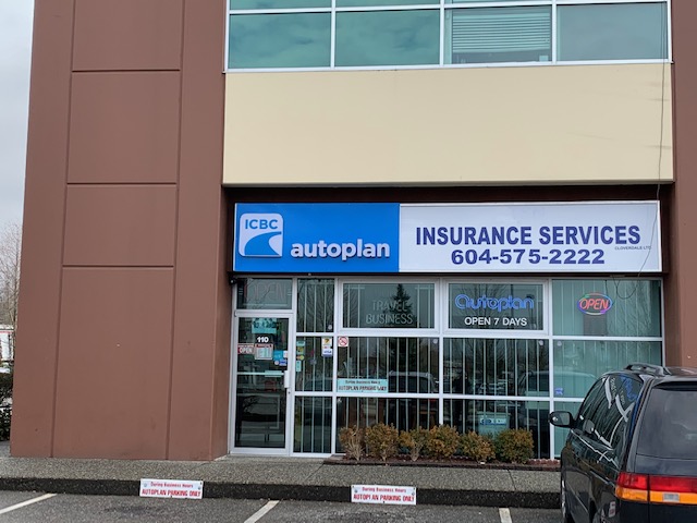 Cloverdale Insurance Services Ltd. - ICBC Autoplan Agency (Surre | 110, 17767 64 Ave, Surrey, BC V3S 1Z2, Canada | Phone: (604) 575-2222