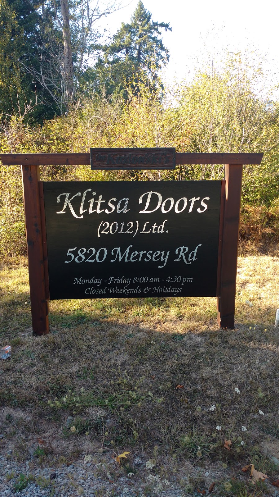 Klitsa Doors Ltd | 5820 Mersey Rd, Port Alberni, BC V9Y 8W4, Canada | Phone: (250) 724-4721
