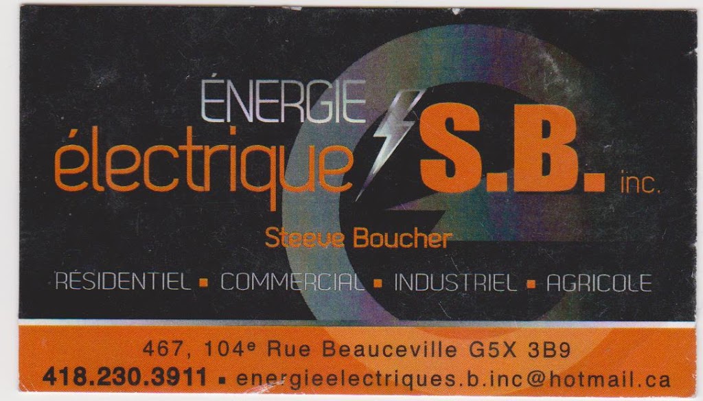 S.B. Électricien Saint-Georges | 467 104e Rue, Beauceville, QC G5X 3B9, Canada | Phone: (418) 230-3911