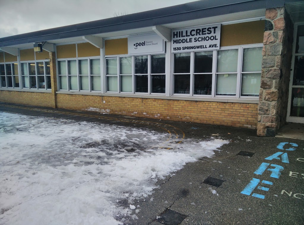 Hillcrest Middle School | 1530 Springwell Ave, Mississauga, ON L5J 3H6, Canada | Phone: (905) 822-1657