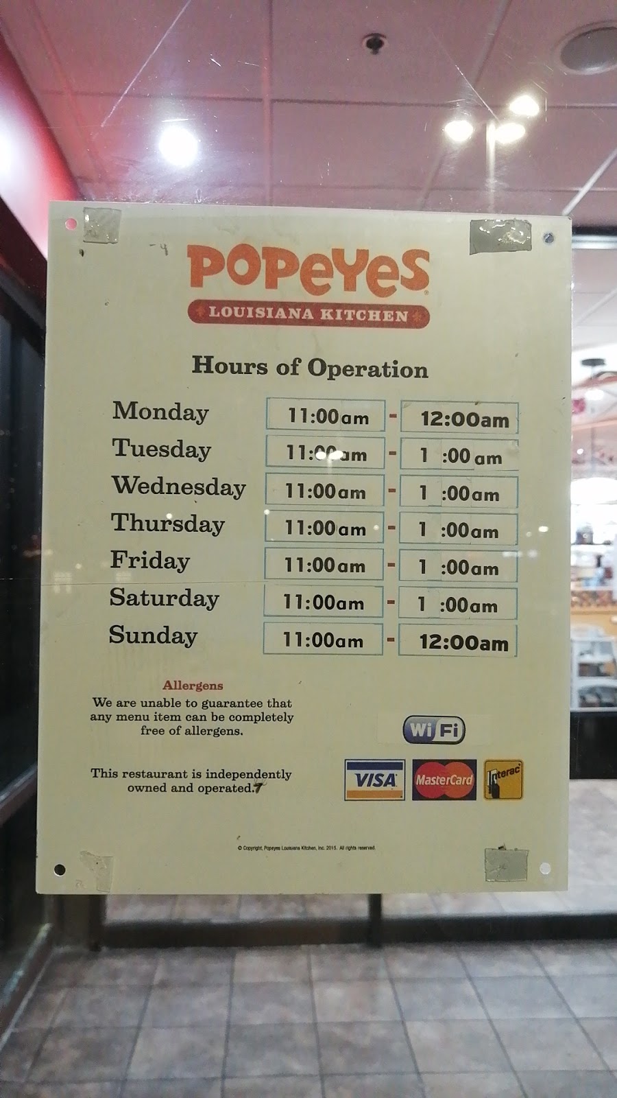 Popeyes Central Parkway | 325 Central Pkwy W, Mississauga, ON L5B 3X9, Canada | Phone: (905) 281-3500