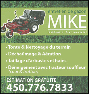 Entretien de Gazon Mike | 135 Rue de lIslet, Saint-Paul-dAbbotsford, QC J0E 1A0, Canada | Phone: (450) 776-7833