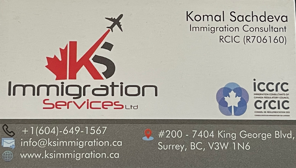 K.S. Immigration Services Ltd. | 7404 King George Blvd #200, Surrey, BC V3W 1N6, Canada | Phone: (604) 649-1567