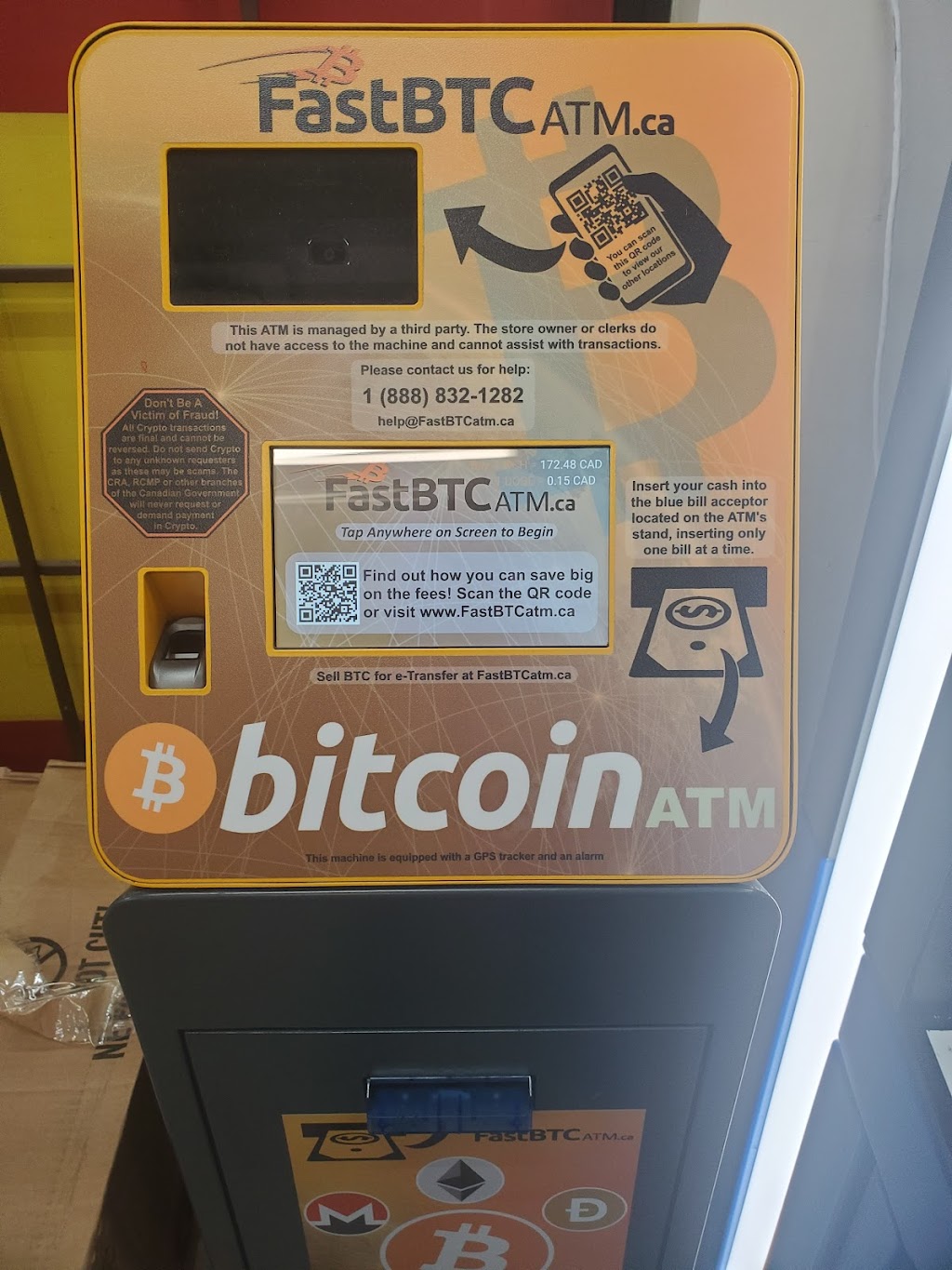 FastBTC Bitcoin ATM - Big Bear Food Mart | 417 Aberdeen Ave, Hamilton, ON L8P 2S1, Canada | Phone: (888) 832-1282