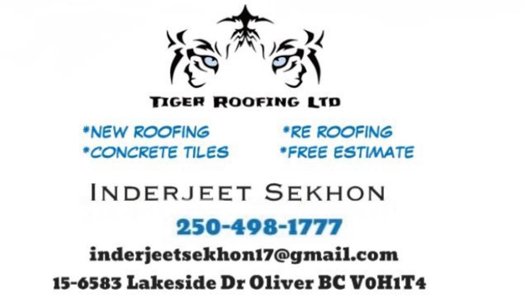 Tiger Roofing LTD | Lakeside Drive #15-6583, Oliver, BC V0H 1T4, Canada | Phone: (250) 498-1777