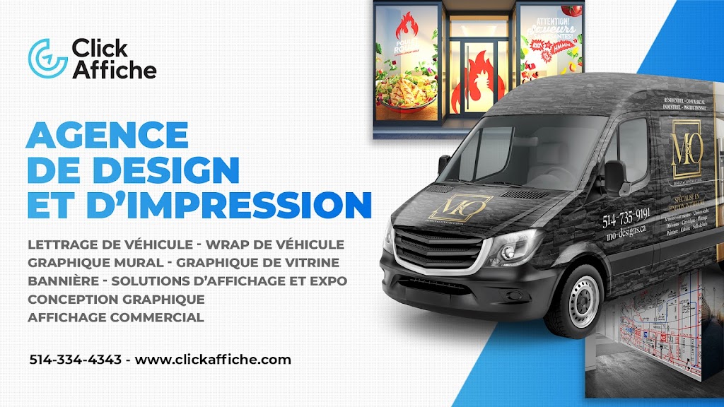 Click Affiche Inc. - Vehicle Wrap and Large Format Printing | 4760 Boulevard Cote Vertu Ouest, Saint-Laurent, QC H4S 1J9, Canada | Phone: (514) 334-4343