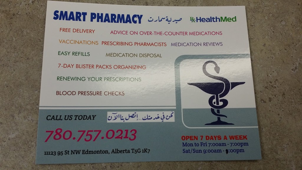 Smart Pharmacy | 11123 95 St, Edmonton, AB T5G 1K7, Canada | Phone: (780) 757-0213