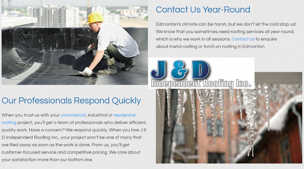 J D Independent Roofing Inc | 14732 87 Ave NW, Edmonton, AB T5R 4E6, Canada | Phone: (780) 447-1360